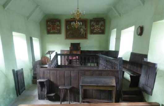 Courthouse Seating for Capital Burgesses one of whom is the Warden